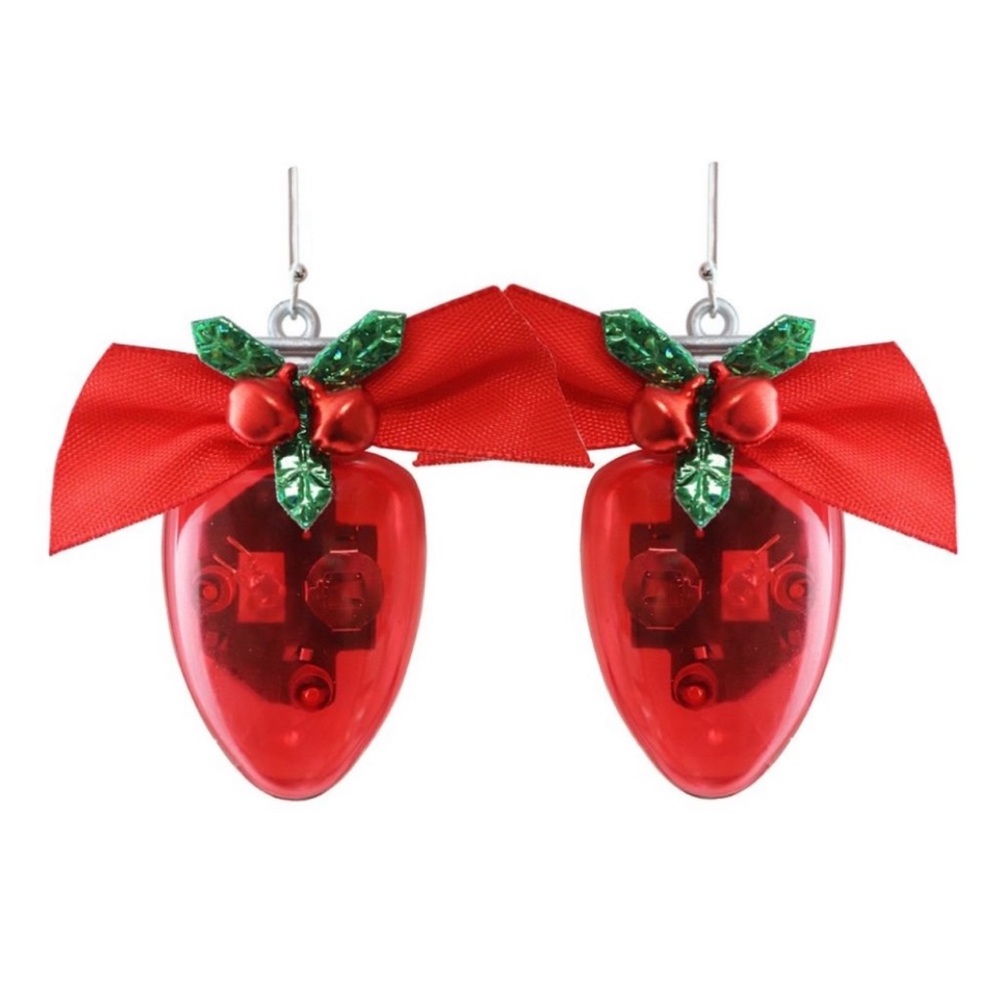 Holiday time light up earrings
